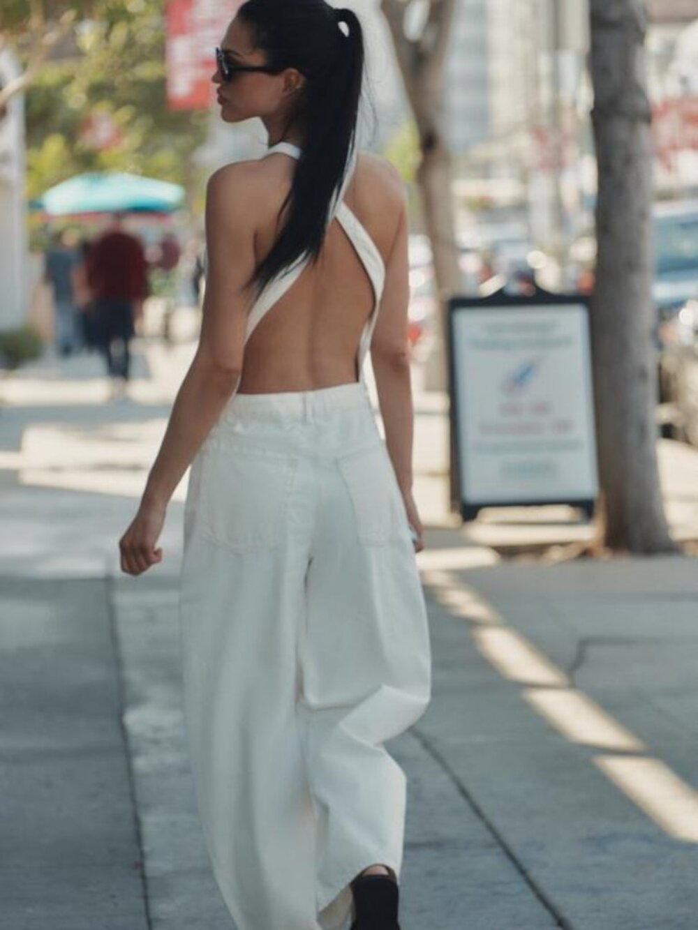 ZARA TRF DENIM STRAPPY JUMPSUIT
